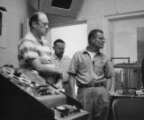 Men in a recording studio