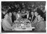 Black and white banquet scene