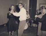 Couple dancing at a vintage party